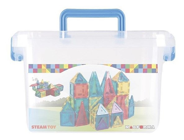 Brinquedo Educativo Magnético Mag Forma Maleta 90 Pç