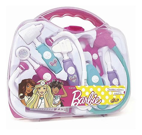 Brinquedo Infantil Kit Maleta De Medica Da Barbie Fun 74966