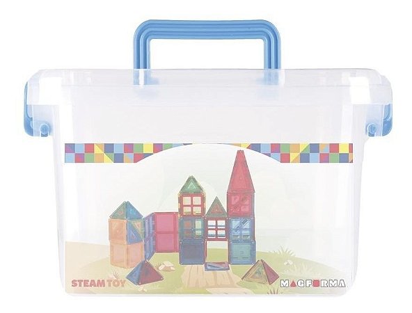 Brinquedo Magnético Mag Forma Maleta 56 Pçs Mistas