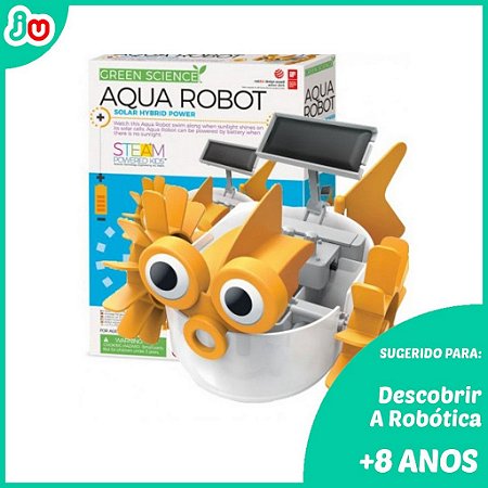 Brinquedo STEM Acqua Robot - Kidzlabs 4m Robô Aquático