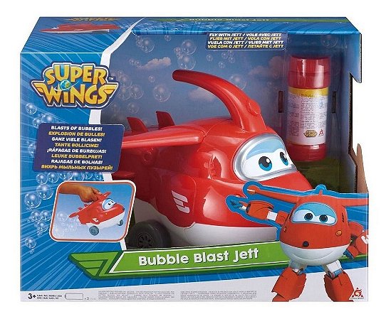 Brinquedo Super Wings Jett Explosao De Bolhas Fun 84350