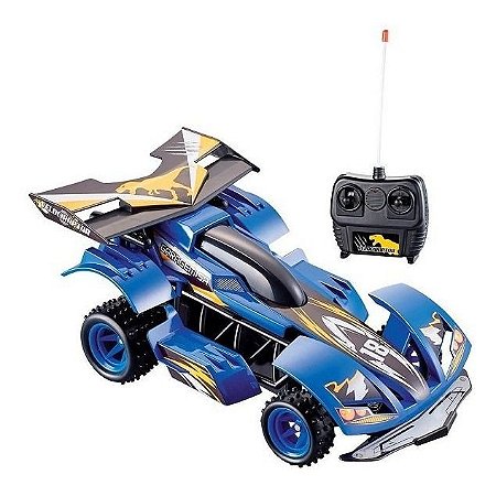 Carro De Controle Remoto Velociraptor Azul Candide 3546