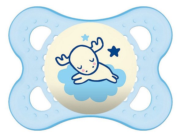 Chupeta Mam Night  0-6 Meses - Embalagem Unitária Azul Bebê
