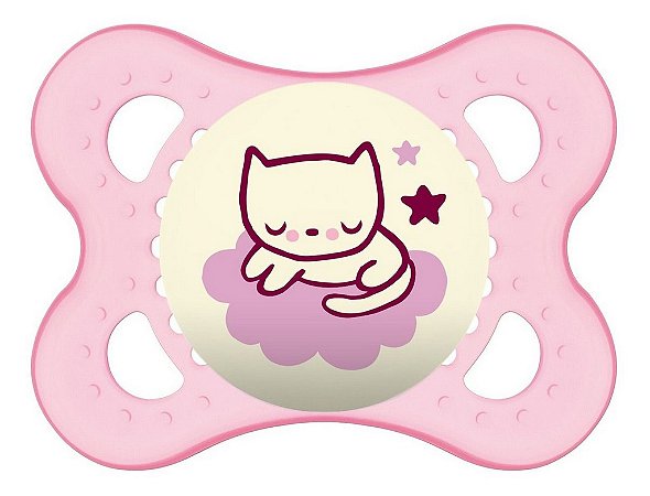 Chupeta Mam Night  0-6 Meses - Embalagem Unitária Rosa