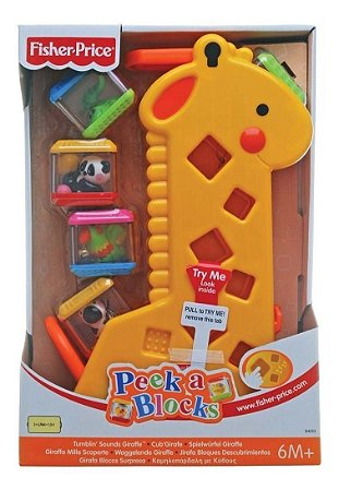 Girafa Pick a Block Fisher Price Mattel