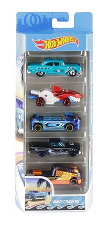 Hot Wheels Conjunto Com 5 Carrinhos Wave Cravers FYL21