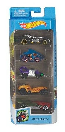 Hot Wheels Pacote Com 05 Carros Street Beasts GHP57