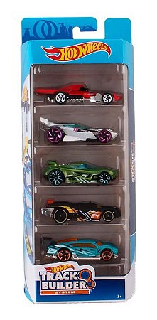 Hot Wheels Pacote Com 5 Carrinhos  Track & Builder FYL22