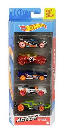 Hot Wheels Action  Pack Com 5 Carrinhos Ghp64 - Mattel