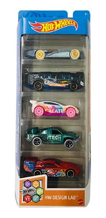 Hot Wheels Design  Lab Pacote 5 Carros  Gtn34 - Mattel