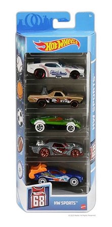 Hot Wheels Hw Sports Pacote Com 5 Carros  Gtn37 - Mattel