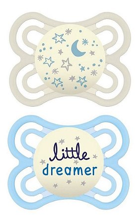 Kit Chupeta Mam Perfect Night Dupla 0-6 Meses Menino 2975