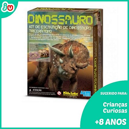 Kit de Escavação 4M Kidzlabs Dinossauros - Tricerátopo