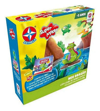 Massa De Modelar Super Massa Meu Dragão Com Livro Estrela