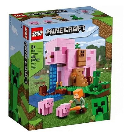 Lego Minecraft A Casa Do Porco Pig House 490 Peças 21170