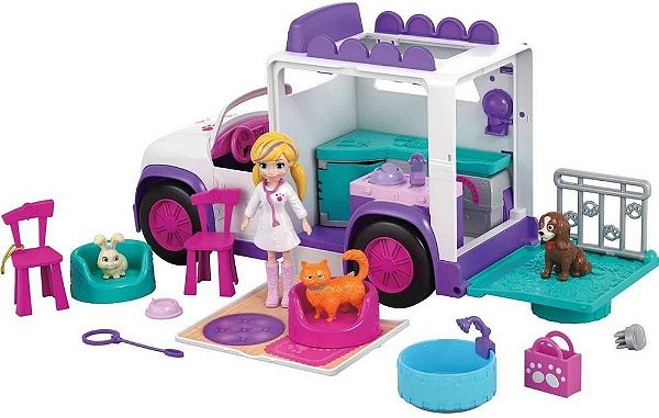 Polly Pocket Hospital Móvel Dos Bichinhos - Mattel Gfr04