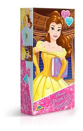 Quebra Cabeça 200 Peças Princesa Metalizado - Bela