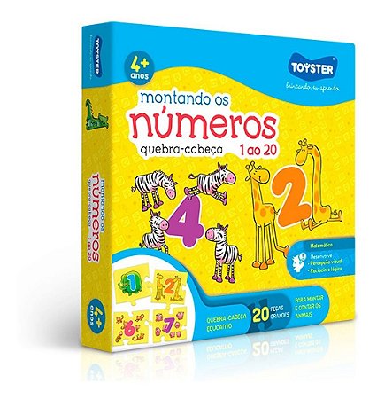 Quebra - Cabeça Montando Os Números 1 Ao 20 Toyster