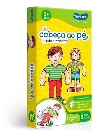 Quebra - Cabeça Educativo Da Cabeça Ao Pé  Toyster