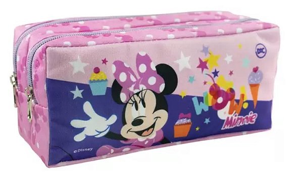 Estojo Escolar Duplo Minnie Mouse Dac