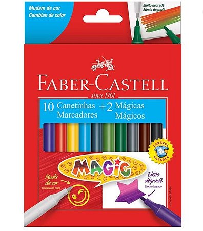 Caneta Hidrográfica com 12 Cores Magic Faber-Castell