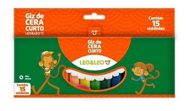 Giz De Cera 15 Cores Curto Leo&leo