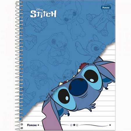 Caderno Universitário 10 Matérias Stitch 160 Folhas Foroni