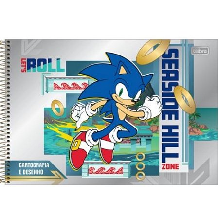 Caderno de Cartografia e Desenho Sonic 80 Folhas Tilibra