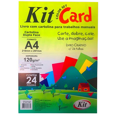Papel Criativo Kit Card A4 24 Folhas
