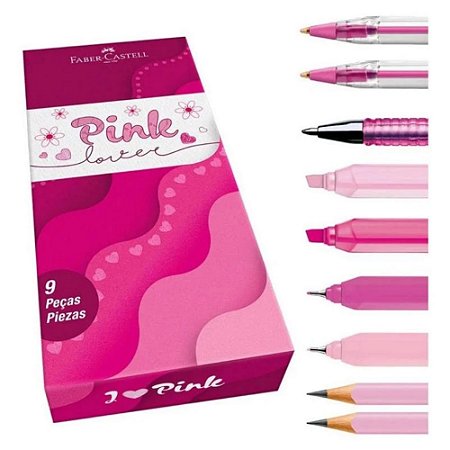 Kit Pink Lover 9 Peças Faber Castell