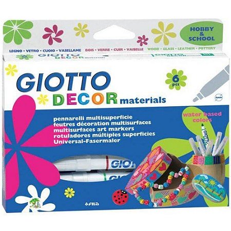 Marcador Permanente Fila 6 Cores Giotto