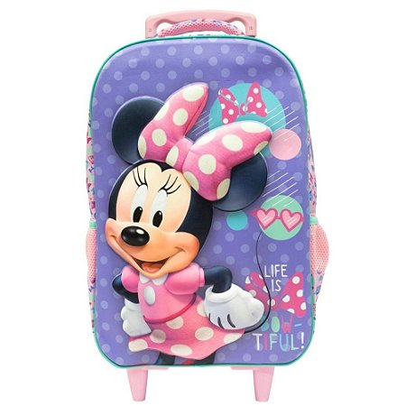 Mochila com Rodinhas Minnie SE 3D Xeryus