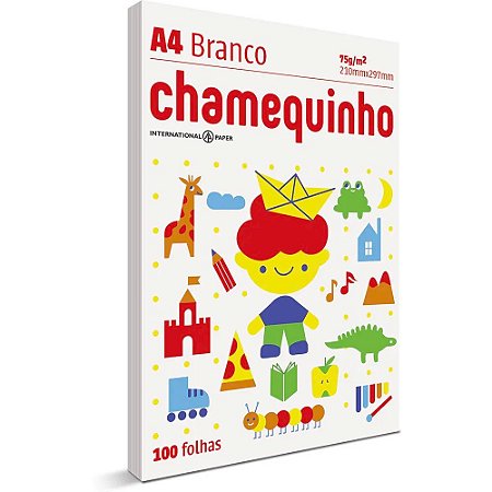 Papel Sulfite Branco A4 100 Folhas 75g/m² Chamequinho Sylvamo