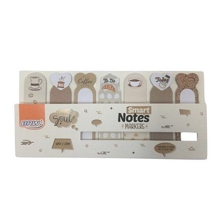 Marcador de Página Smart Notes Markers Café Brw