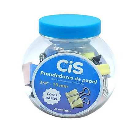 Prendedor de Papel Pastel 3/4 19mm Cis