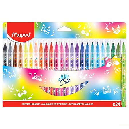 Caneta Hidrografica Mini Cute Estojo X 24 Maped