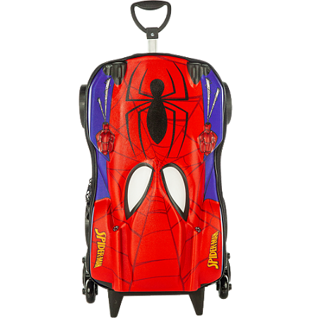 Kit Mala Infantil 3D Homem Aranha com Rodinha + Mochila Infantil Diplomata Maxtoy