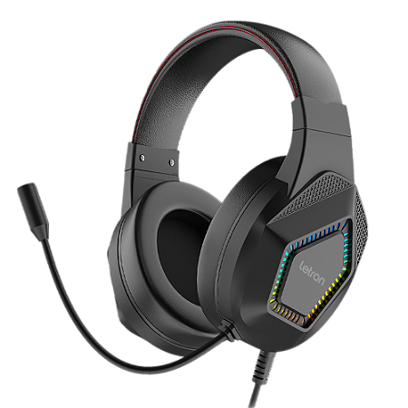 Headset Gamer, Play On, Preto, Led Raimbow, Letron