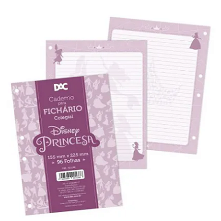 Caderno para Fichário, Disney Princesas, 96F, 155mmx225mm, DAC, REF:4211RE