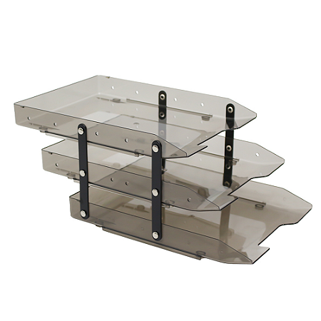 Caixa Correspondência Tripla Slim Fumê Maxcril REF.10050082