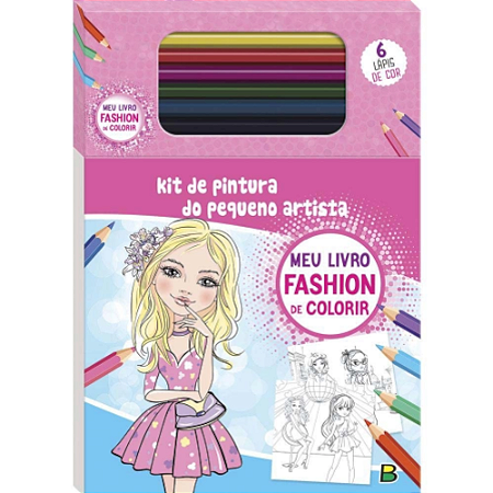 Kit De Pintura Do Pequeno Artista Meu Livro Fashion REF:1161466