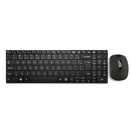 Teclado e Mouse Sem Fio 2.4ghz Ultra Slim Multilaser TC202