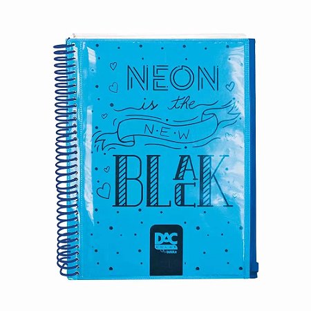 Caderno Universitário Neon 10 Matérias 160 folhas Dac Azul 3359AZ
