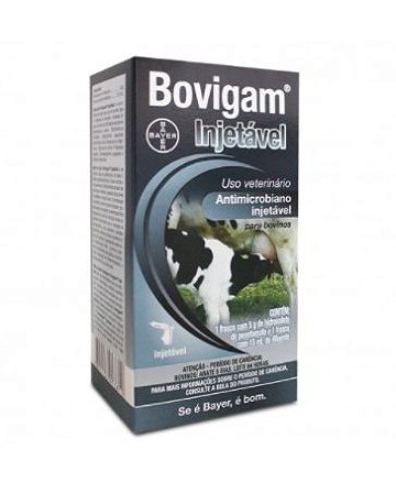 Bovigam 15ml Bayer - Antimicrobiano injetável