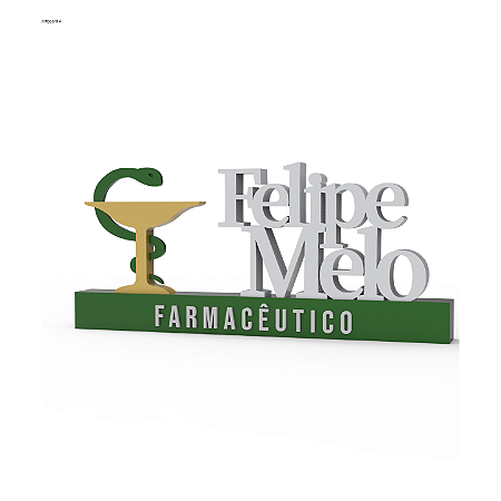 Placa de profissão para Farmacêuticos