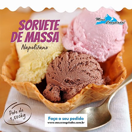 Sorvete Napolitano ( 1,5 Litros )