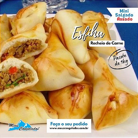 Mini Esfiha de Carne ( Assados 1kg )