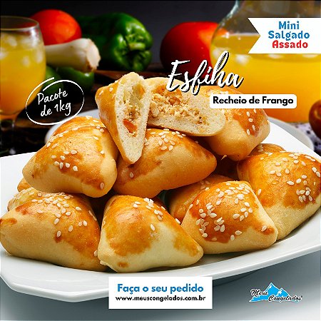 Mini Esfiha de Frango ( Assados 1kg )