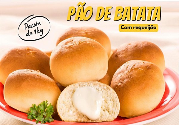 Mini Pao de Batata Requeijao ( Assados 1kg )