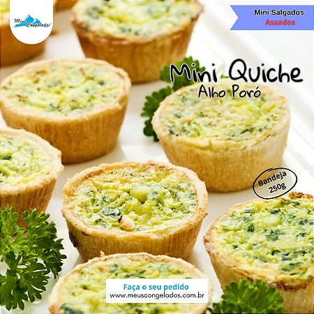 Mini Quiche de Alho Poró Assados 250g